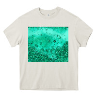 Cream green glitter Heavy Core Tee - JahusDesignShop
