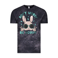 Cloud Black don't worry be hoppy Vintage Tee - MaliasSmallBusiness