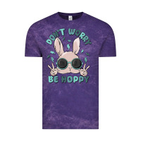 Cloud Purple don't worry be hoppy Vintage Tee - MaliasSmallBusiness