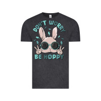 Vintage Black don't worry be hoppy Vintage Tee - MaliasSmallBusiness