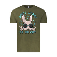 Vintage Olive don't worry be hoppy Vintage Tee - MaliasSmallBusiness