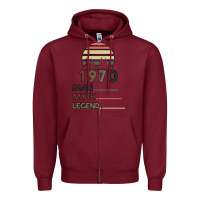 Burgundy Vintage May 1970 Zipper Hoodie - Bettercallsaul