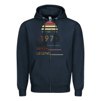 Navy Vintage May 1970 Zipper Hoodie - Bettercallsaul