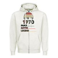 Oatmeal Heather Vintage May 1970 Zipper Hoodie - Bettercallsaul