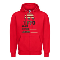 Red Vintage May 1970 Zipper Hoodie - Bettercallsaul