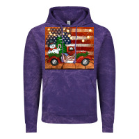Cloud Purple christmas truck with american flag Vintage Hoodie - Jasminsmagicworld