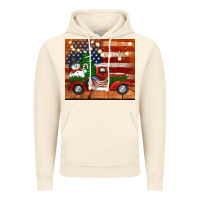 Vintage Artic christmas truck with american flag Vintage Hoodie - Jasminsmagicworld