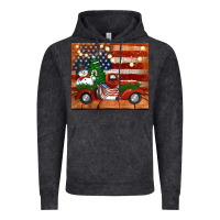 Vintage Black christmas truck with american flag Vintage Hoodie - Jasminsmagicworld