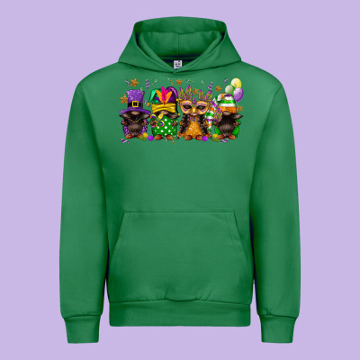 Mardi Gras Afro Gnomies Urban Hoodie Designed By Fadigitalartstudio