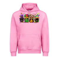 Fuchsia Pink mardi gras afro gnomies Urban Hoodie - FaDigitalArtStudio