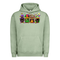 Pigment Oil Green mardi gras afro gnomies Urban Hoodie - FaDigitalArtStudio