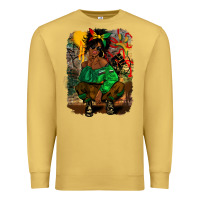 Antique Gold juneteenth black woman fashion girl Premium Sweatshirt - CowGirlArtShop