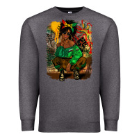 Charcoal Heather juneteenth black woman fashion girl Premium Sweatshirt - CowGirlArtShop