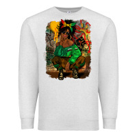 Oatmeal Heather juneteenth black woman fashion girl Premium Sweatshirt - CowGirlArtShop
