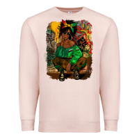 Pale Pink juneteenth black woman fashion girl Premium Sweatshirt - CowGirlArtShop