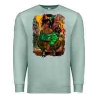 Seafoam juneteenth black woman fashion girl Premium Sweatshirt - CowGirlArtShop