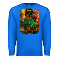True Royal juneteenth black woman fashion girl Premium Sweatshirt - CowGirlArtShop