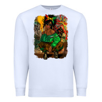 White juneteenth black woman fashion girl Premium Sweatshirt - CowGirlArtShop