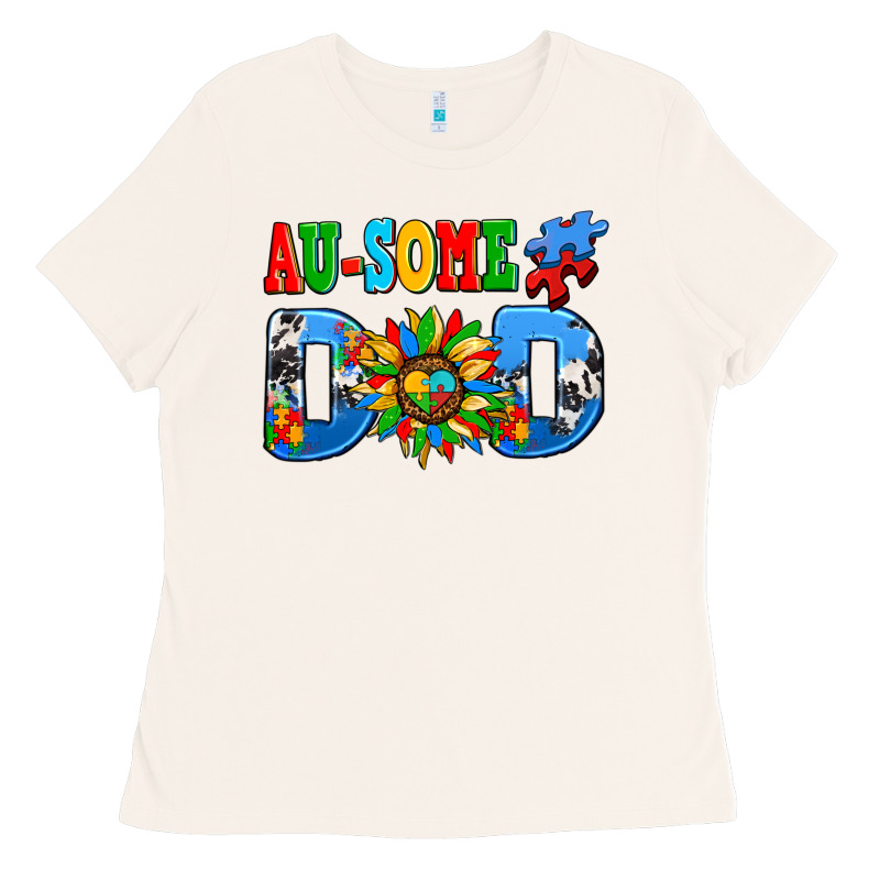 Ausome Autism Dad Ladies Tee by AdoDesignShop | Teevron