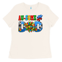 Bone ausome autism dad Ladies Tee - AdoDesignShop