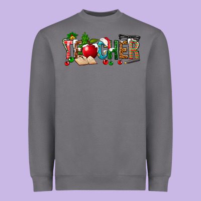 Christmas Teacher Heavyweight Sweatshirt Designed By Nancycooperartshop