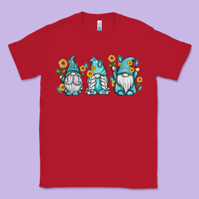 Sunflower Gnomes Classic Tee Designed By Maliassmallbusiness