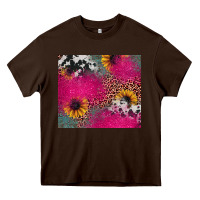 Chocolate Brown pink glitter leopard cowhide Heavy Core Tee - JahusDesignShop