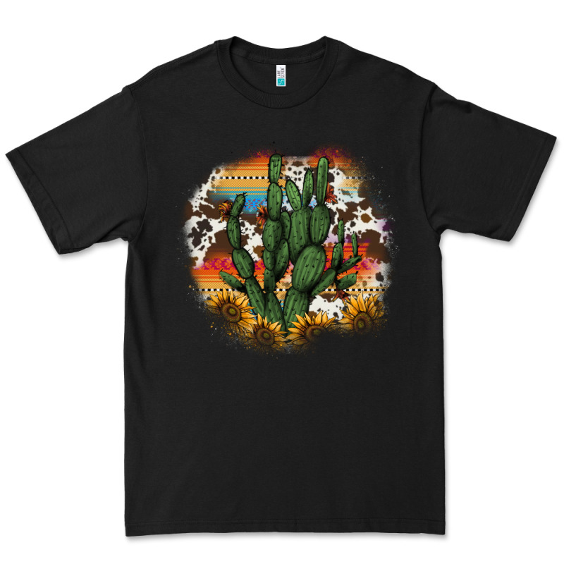 Cowhide Aztec Sunflowers Cactus Premium Tee by AdoDesignShop | Teevron