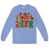Colony Blue Oh deer Reindeer Long Sleeve Tee - NancyCooperArtShop