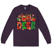 Plum Oh deer Reindeer Long Sleeve Tee - NancyCooperArtShop