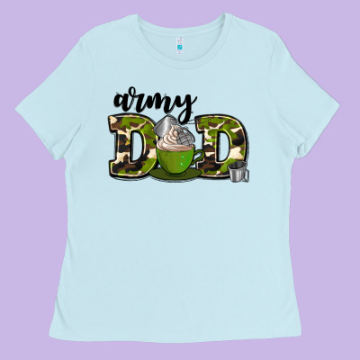 Army Dad Ladies Tee Designed By Adodesignshop