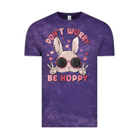 Cloud Purple don't worry be hoppy Vintage Tee - MaliasSmallBusiness