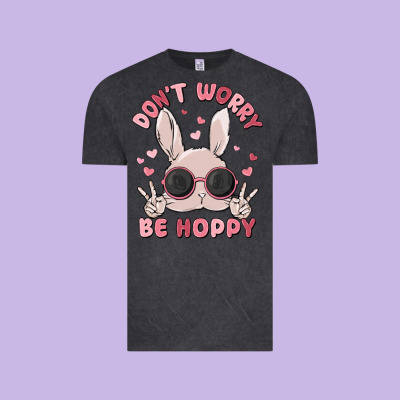 Don't Worry Be Hoppy Vintage Tee Designed By Maliassmallbusiness