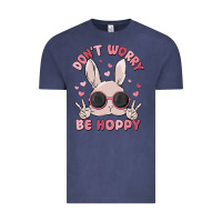 Vintage Denim don't worry be hoppy Vintage Tee - MaliasSmallBusiness