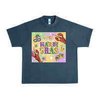 Midnight Navy mardi gras Urban Heavy Tee - MaliasSmallBusiness