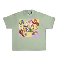 Oil Green mardi gras Urban Heavy Tee - MaliasSmallBusiness