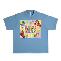 Pebble Blue mardi gras Urban Heavy Tee - MaliasSmallBusiness