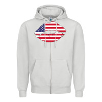 Dove Grey American lip Zipper Hoodie - Bettercallsaul