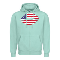 Seafoam American lip Zipper Hoodie - Bettercallsaul