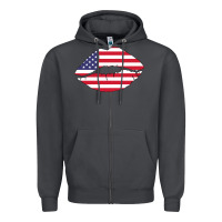 Smoke American lip Zipper Hoodie - Bettercallsaul