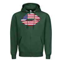 Sports Green American lip Zipper Hoodie - Bettercallsaul