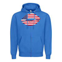 True Royal American lip Zipper Hoodie - Bettercallsaul