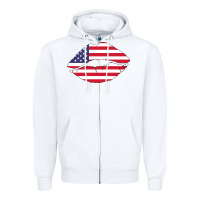 White American lip Zipper Hoodie - Bettercallsaul