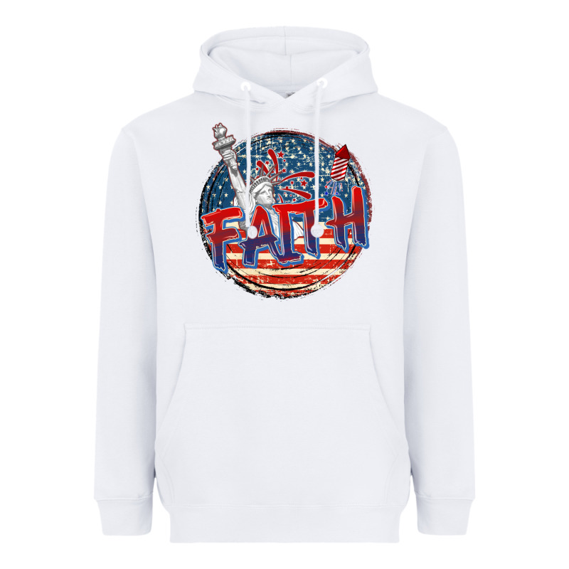 Faith Usa Heavyweight Hoodie by CowGirlArtShop | Teevron