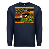 Navy juneteenth eyelash Premium Sweatshirt - CowGirlArtShop