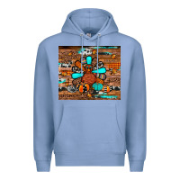 Colony Blue turkey Premium Hoodie - JahusDesignShop