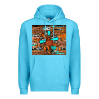 Ocean Blue turkey Premium Hoodie - JahusDesignShop