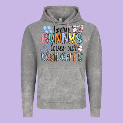 Every Bunny Loves Our Residents Vintage Hoodie Designed By Maliassmallbusiness