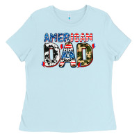 Baby Blue American dad Ladies Tee - AdoDesignShop