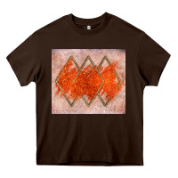 Chocolate Brown orange glitter Heavy Core Tee - JahusDesignShop